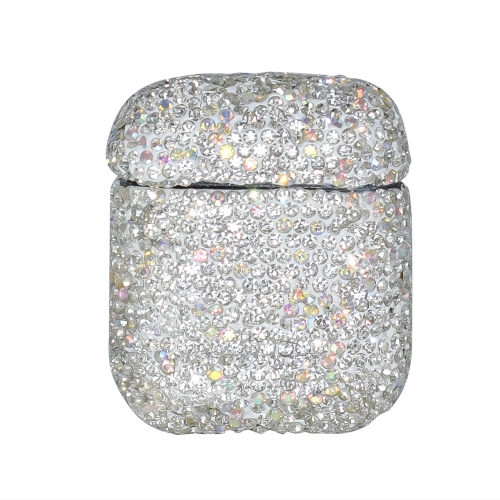 Пластмасов Калъф Diamonds за Слушалки Airpods с катарама, Сребрист
