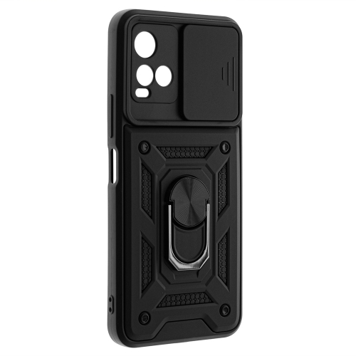 Удароустойчив калъф Slide Camera за Vivo Y21S/Y33S, Черен