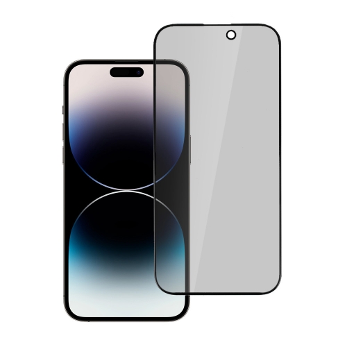 Стъклен Протектор 5D Full Glue PRIVACY за iPhone 14 Pro Max, Черен