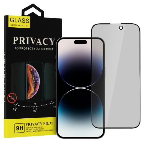 Стъклен Протектор 5D Full Glue PRIVACY за iPhone 14 Pro Max, Черен