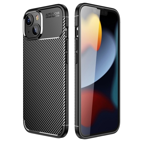 Силиконов Калъф Carbon Fiber Texture за iPhone 14, черен