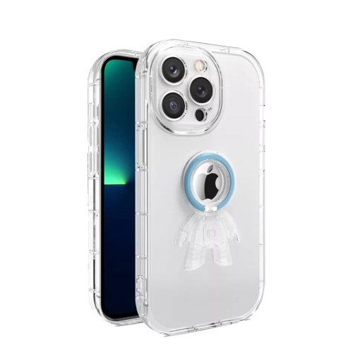 Силиконов калъф с пръстен Spaceman за Iphone 14 Pro, Син