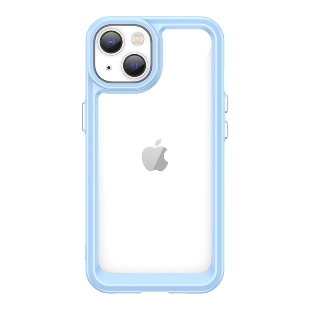 Удароустойчив калъф Acrylic Clear за iPhone 14 Plus, Син
