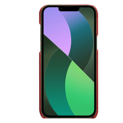 Пластмасов калъф PU Leather Coated за Iphone 14 Plus, червен
