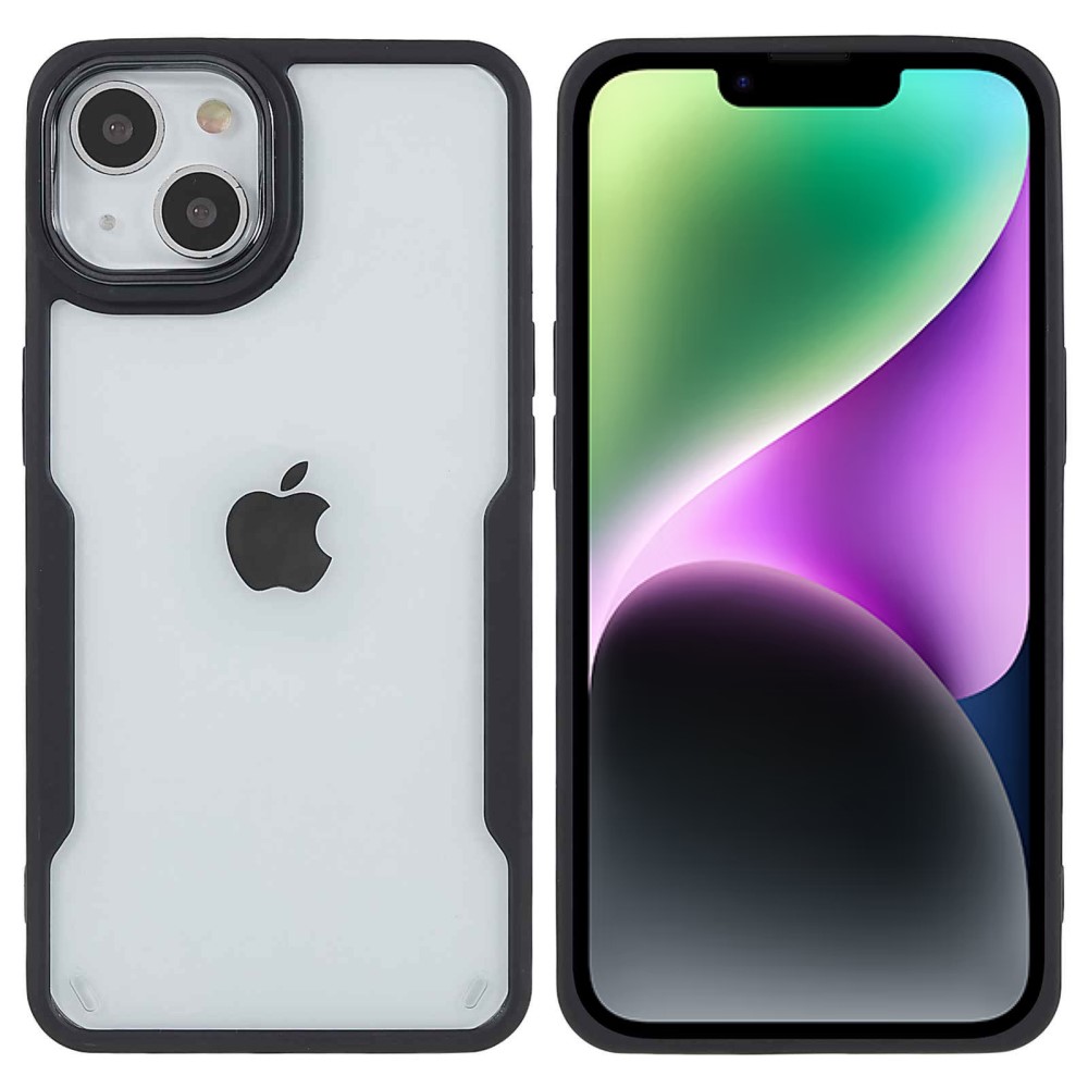 Удароустойчив калъф Electroplating за iPhone 14 Plus, Черен