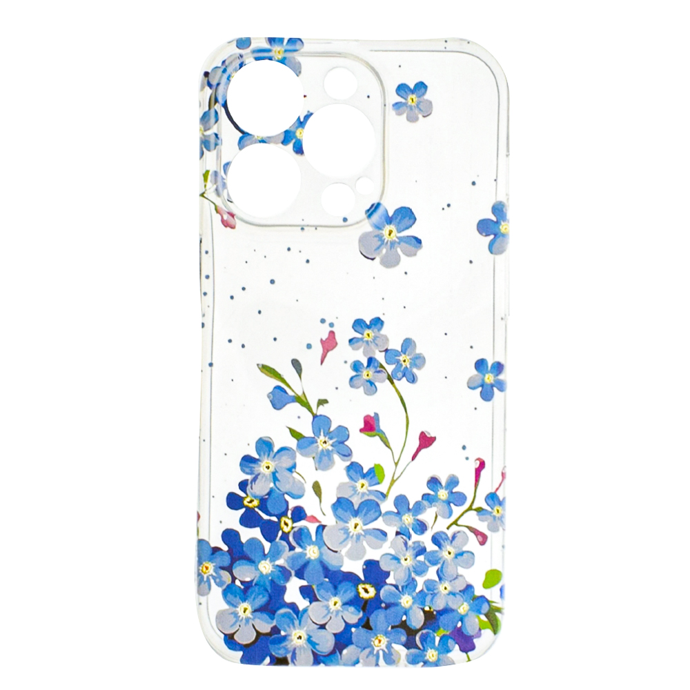 Силиконов калъф за iPhone 14 Pro, Цветя