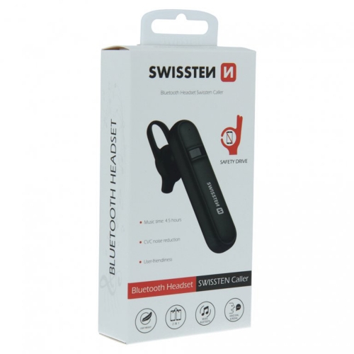 Безжична Bluetooth слушалка SWISSTEN CALLER,черен