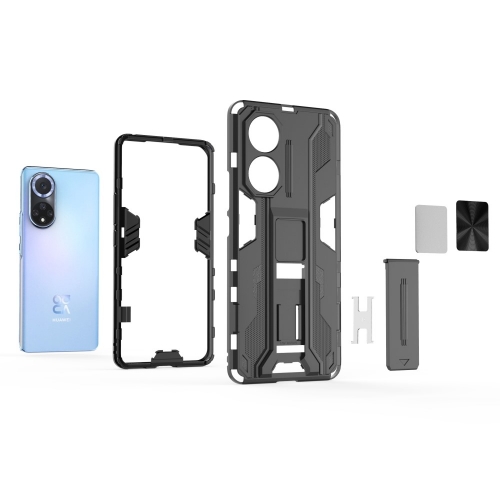 Удароустойчив калъф Shockproof за Honor 50 / Nova 9, с поставка, Черен
