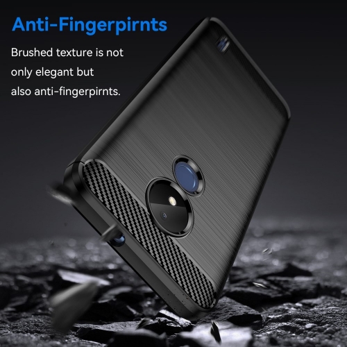 Силиконов Калъф Carbon за Nokia C21, Черен