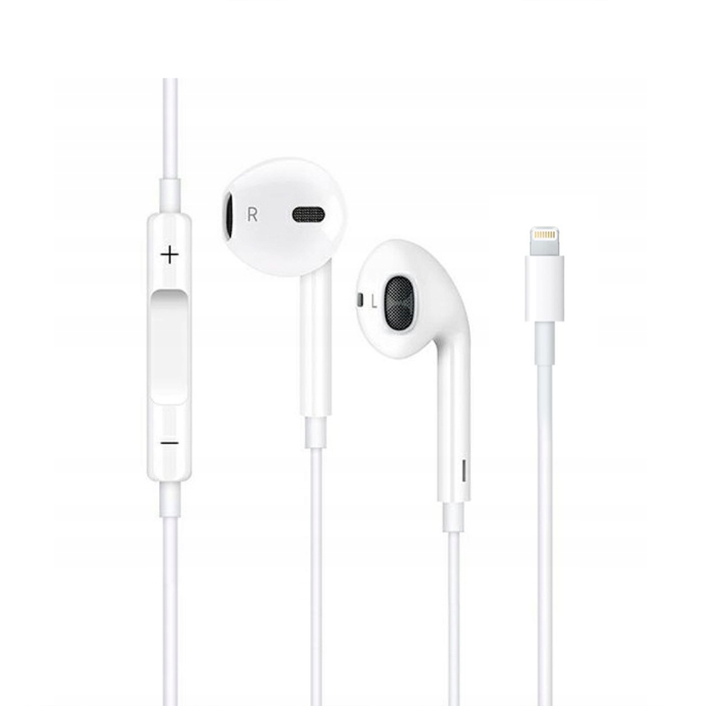 Слушалки с микрофон Prestico HF3, LIGHTNING, бял
