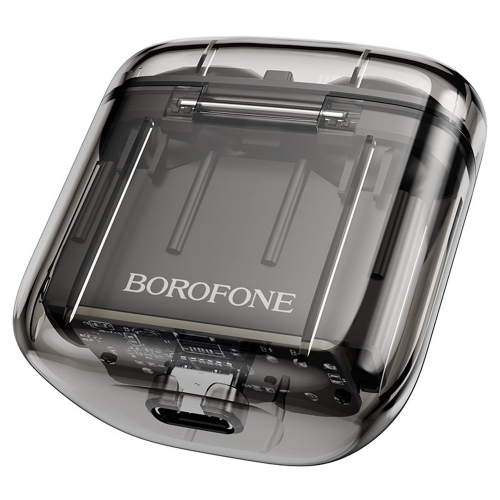 Слушалки Borofone TWS BW23 Crystal Bean Transparent Edition, черен