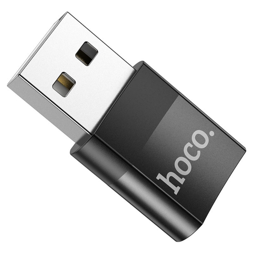 Адаптер HOCO OTG USB A къмType C UA17, female, черен