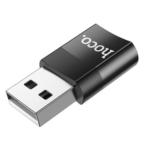 Адаптер HOCO OTG USB A къмType C UA17, female, черен