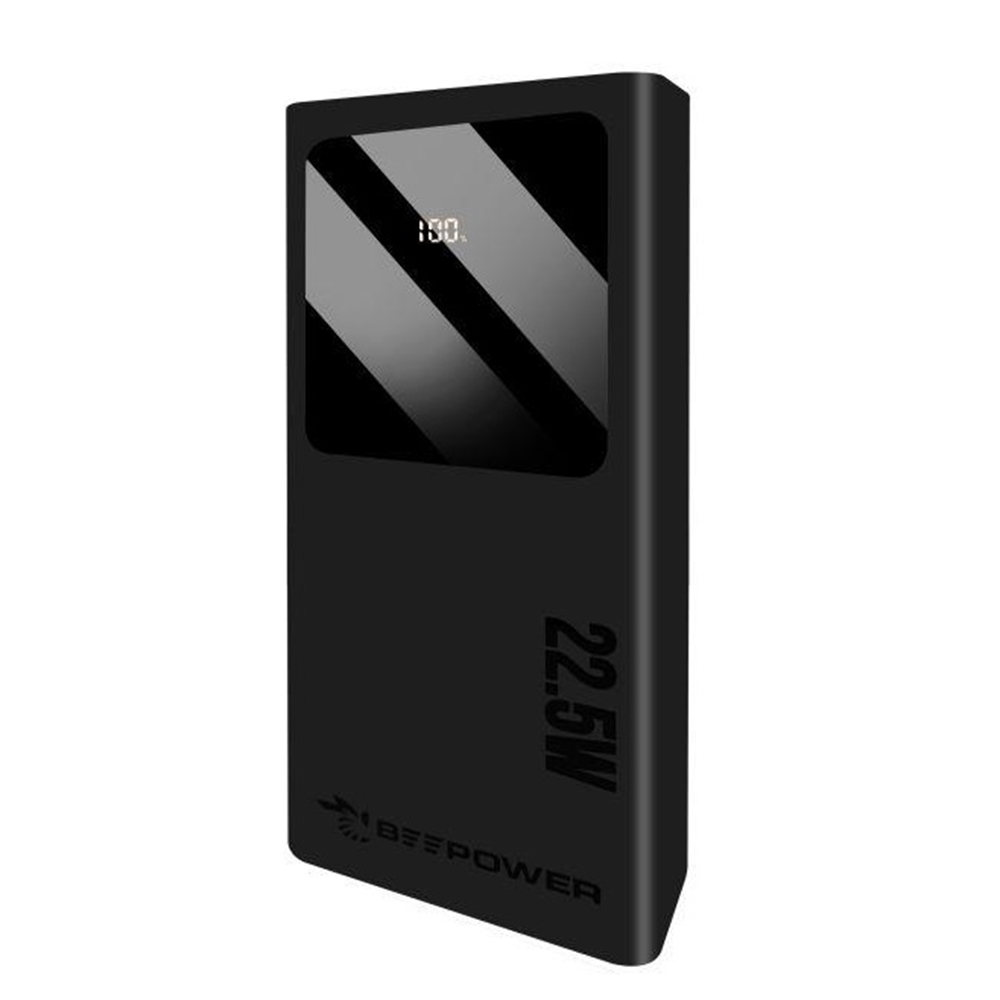 Външна батерия BeePower BP-20PD, 20000mAh, 22.5W, PD USB-C с 2xUSB, 3.0, черен