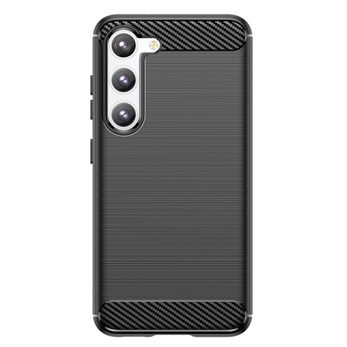 Силиконов Калъф Carbon Fibre Brushed за Samsung Galaxy S23 Plus, Черен