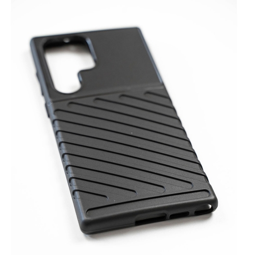 Силиконов калъф Thunder за Samsung Galaxy S23 Ultra, черен