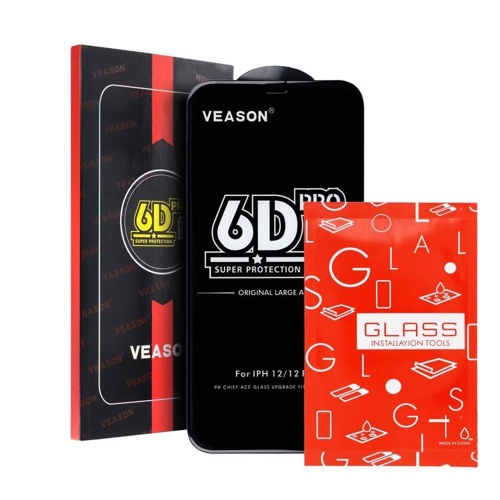 Стъклен протектор Veason 6D Pro Full Glue за iPhone 14 Pro Max, Черен