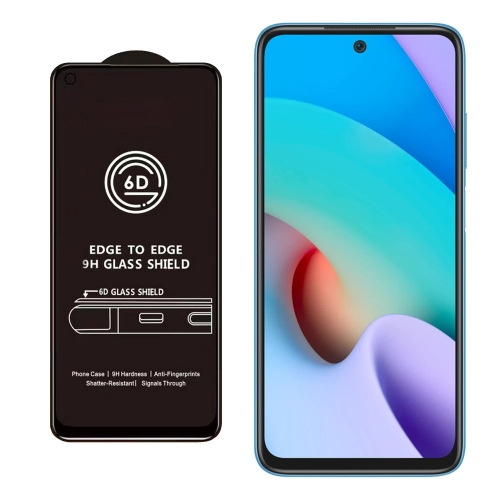 Стъклен протектор Veason 6D Pro Full Glue за Xiaomi Redmi 10, Черен
