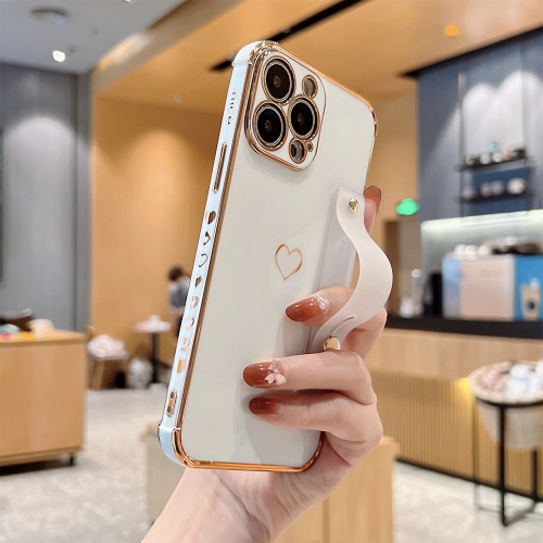 Силиконов калъф за iPhone 13 Pro, Kickstand strap, бял