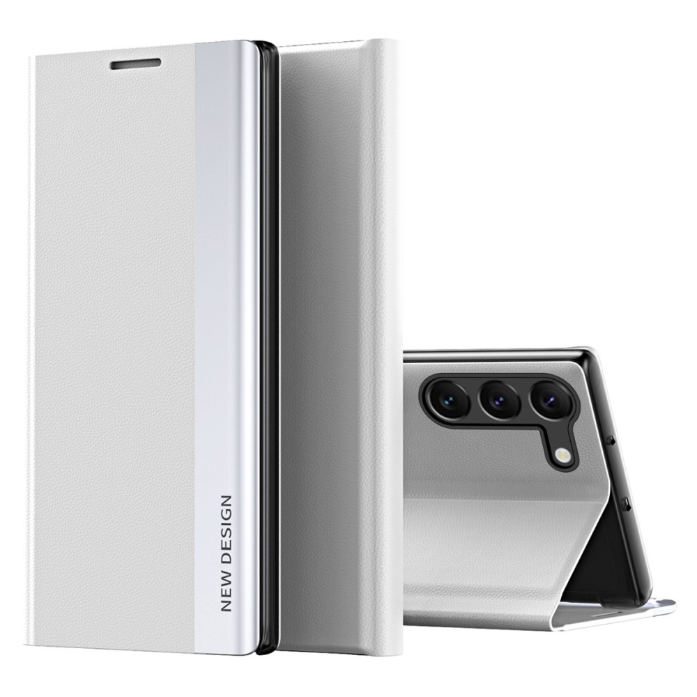 Калъф Тефтер Electroplating за Samsung Galaxy S23, бял