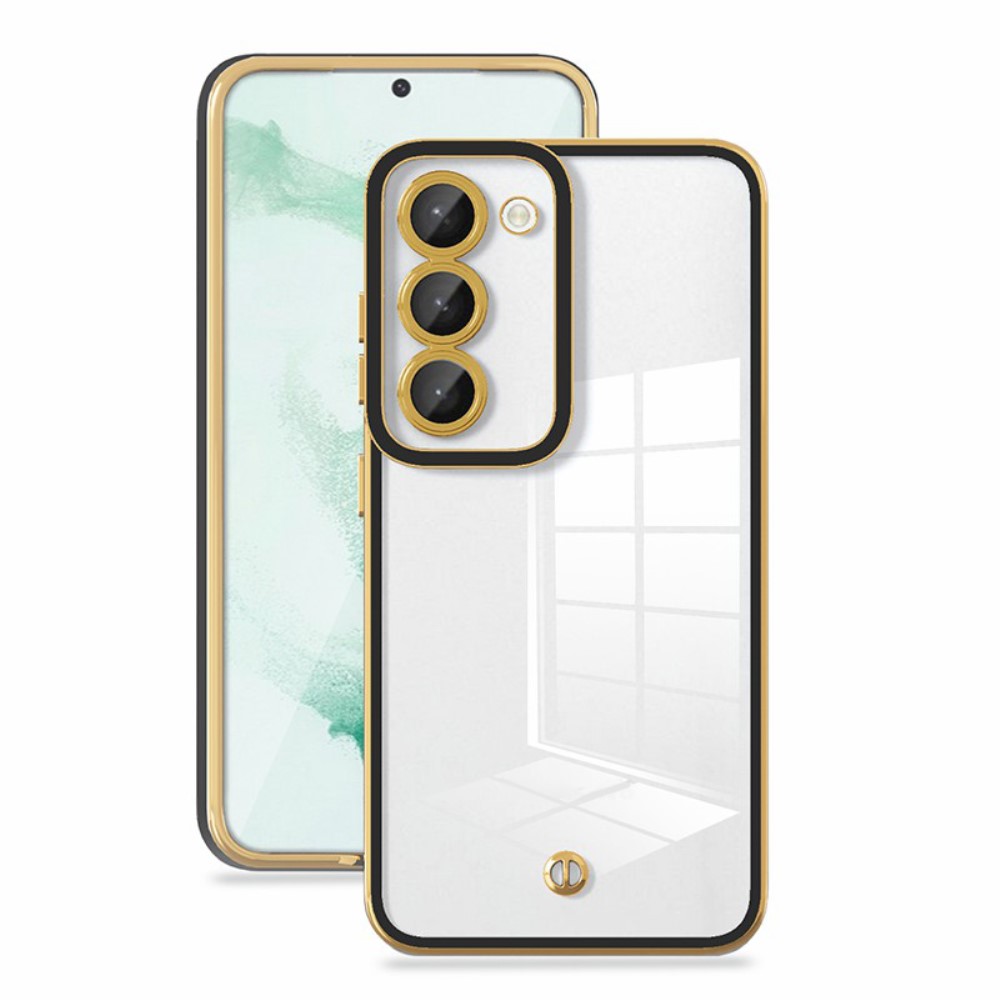 Силиконов калъф за Samsung Galaxy S23, Electroplated, черен
