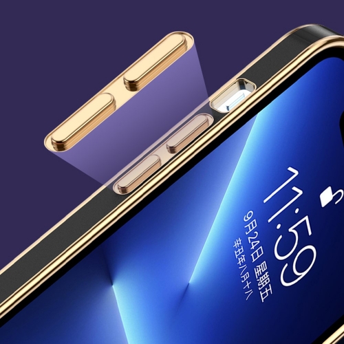Силиконов калъф за Samsung Galaxy S23, Electroplated, черен