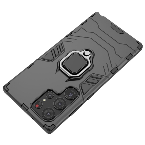 Удароустойчив Калъф Hybrid Cover за Samsung Galaxy S23 Ultra, с поставка, Черен