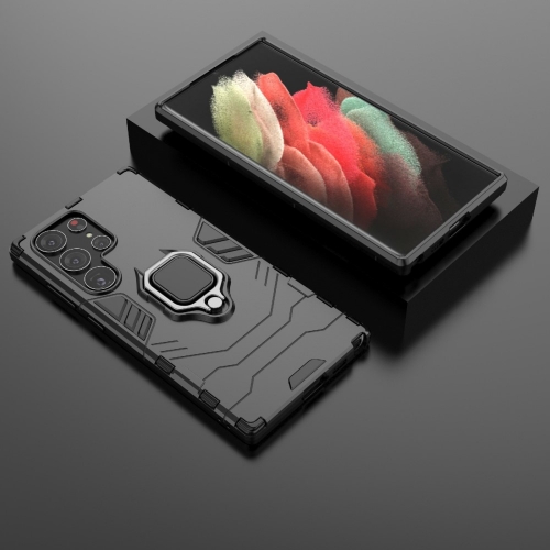 Удароустойчив Калъф Hybrid Cover за Samsung Galaxy S23 Ultra, с поставка, Черен