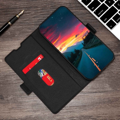 Калъф тефтер PU Leather за TCL 40R, Черен