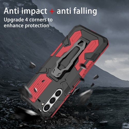 Удароустойчив калъф Kickstand за Samsung Galaxy S23, Червен