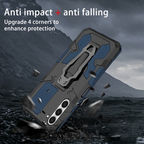Удароустойчив калъф Kickstand за Samsung Galaxy S23, Син