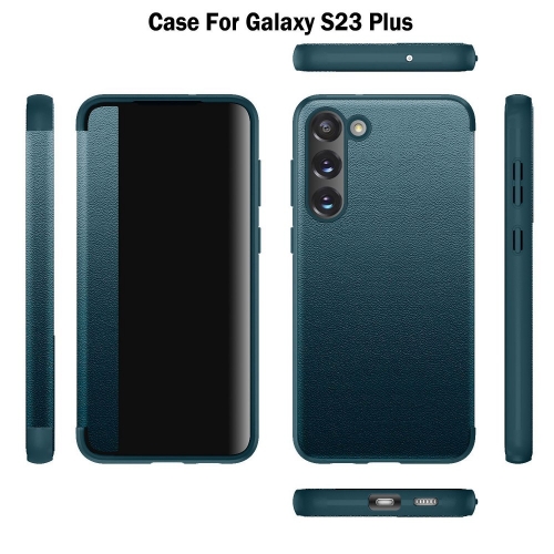 Калъф Тефтер Leather за Samsung Galaxy S23 Plus, Син