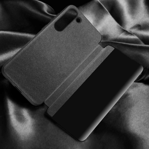 Калъф Тефтер Leather за Samsung Galaxy S23 Plus, Черен
