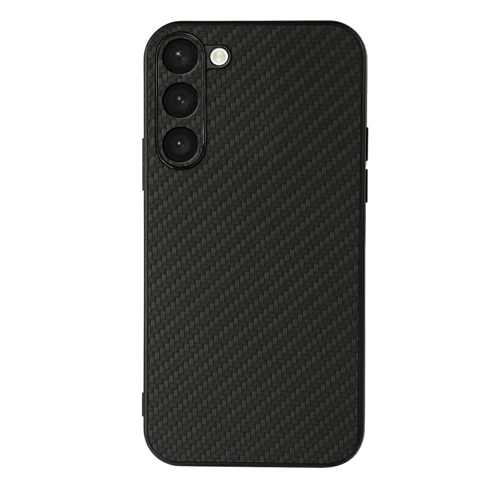 Силиконов калъф Carbon Fiber за Samsung Galaxy S23 Plus, Черен