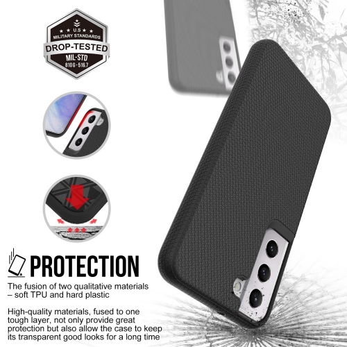 Удароустойчив калъф Triangle за Samsung Galaxy S23, черен