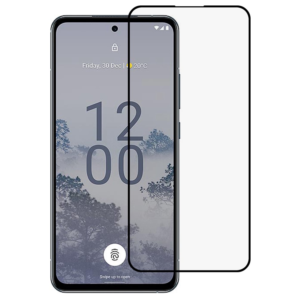 Стъклен протектор 5D Full Glue за Nokia X30 5G, Черен