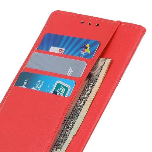 Калъф Тефтер Litchi Texture за Nokia X30 5G, Червен