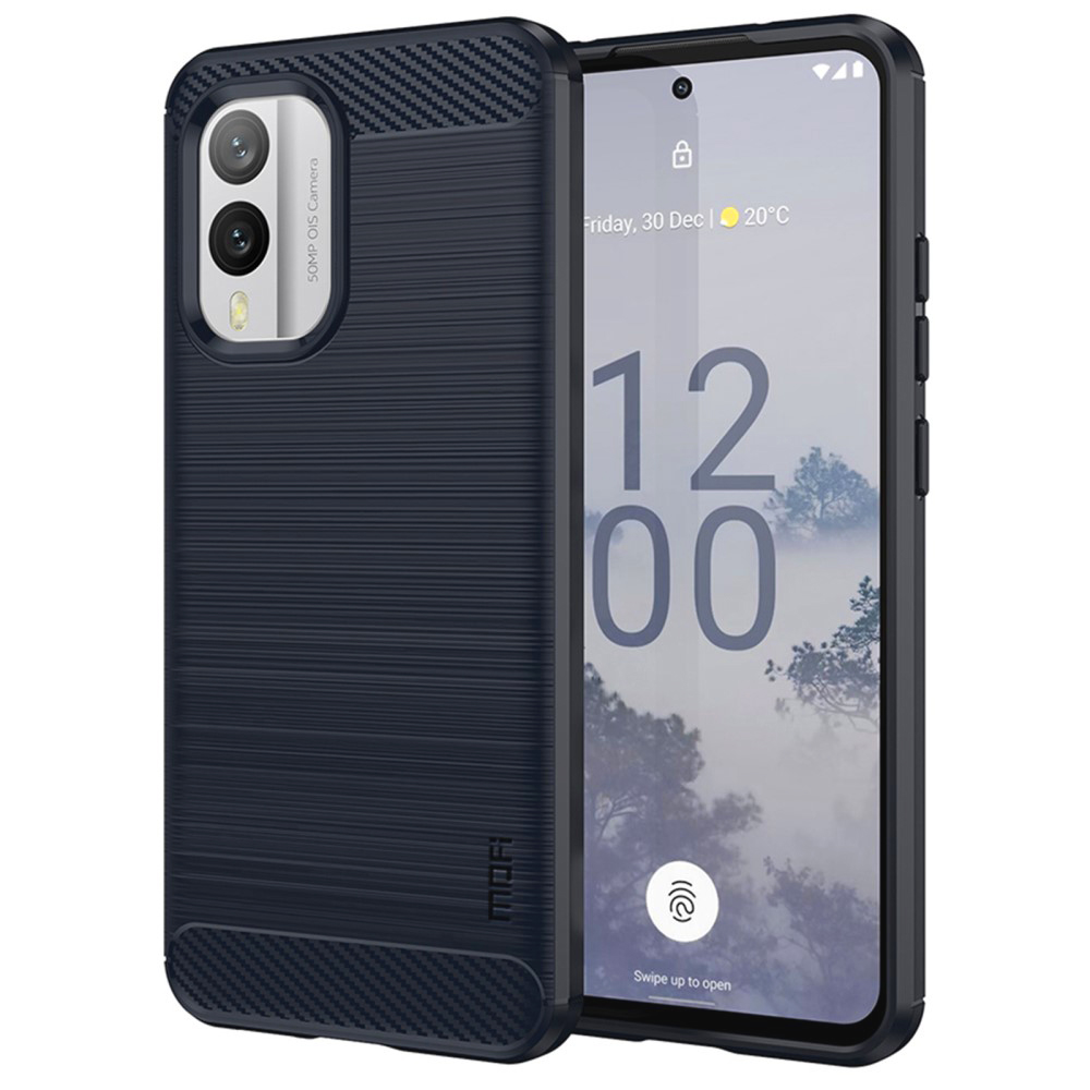 Силиконов Калъф MOFI Carbon за Nokia X30 5G, Син