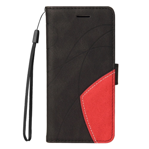 Калъф Тефтер Wallet Stand Bi-color за Motorola Moto E22 4G, Черен