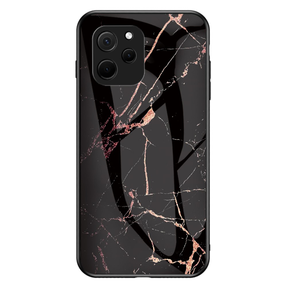 Калъф Glass за Huawei nova Y61 4G, Черен мрамор 