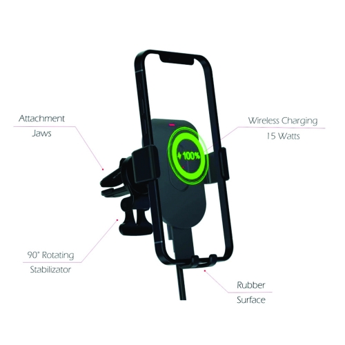 Стойка за кола SWISSTEN, Wireless Car, 15W S-GRIP GW1-AV5