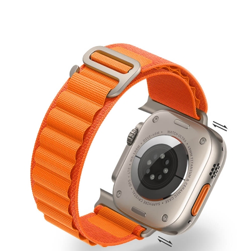 Текстилна каишка Nylon Loop за Apple Watch 42/44/45/49mm, оранжев 
