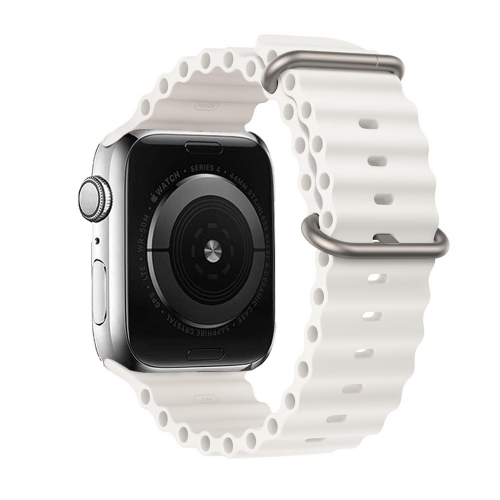 Силиконова каишка Silicone Loop за Apple Watch 42/44/45/49mm, бял