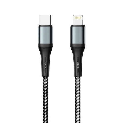 Кабел PRESTICO T10, Type C към Lightning, 30W, PD, 1m, Черен