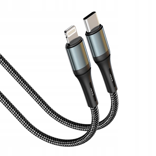 Кабел PRESTICO T10, Type C към Lightning, 30W, PD, 1m, Черен
