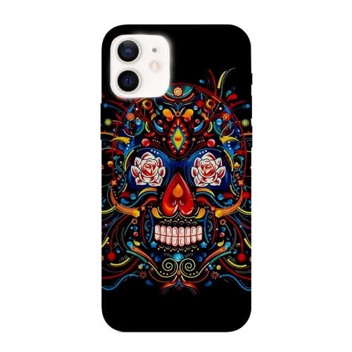 Фолио протектор за гърба на Iphone 12/12 Pro, Цветен череп 3D