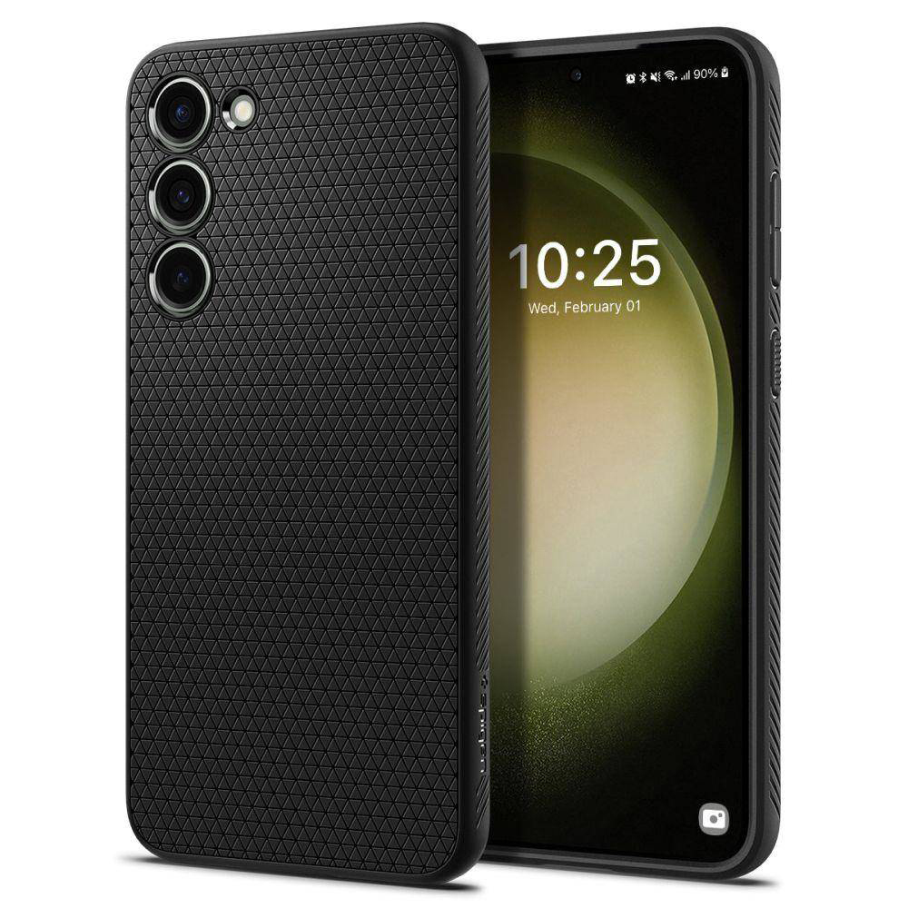 Удароустойчив Калъф Spigen Liquid Air за Samsung Galaxy S23, ACS05712, Matte, Черен