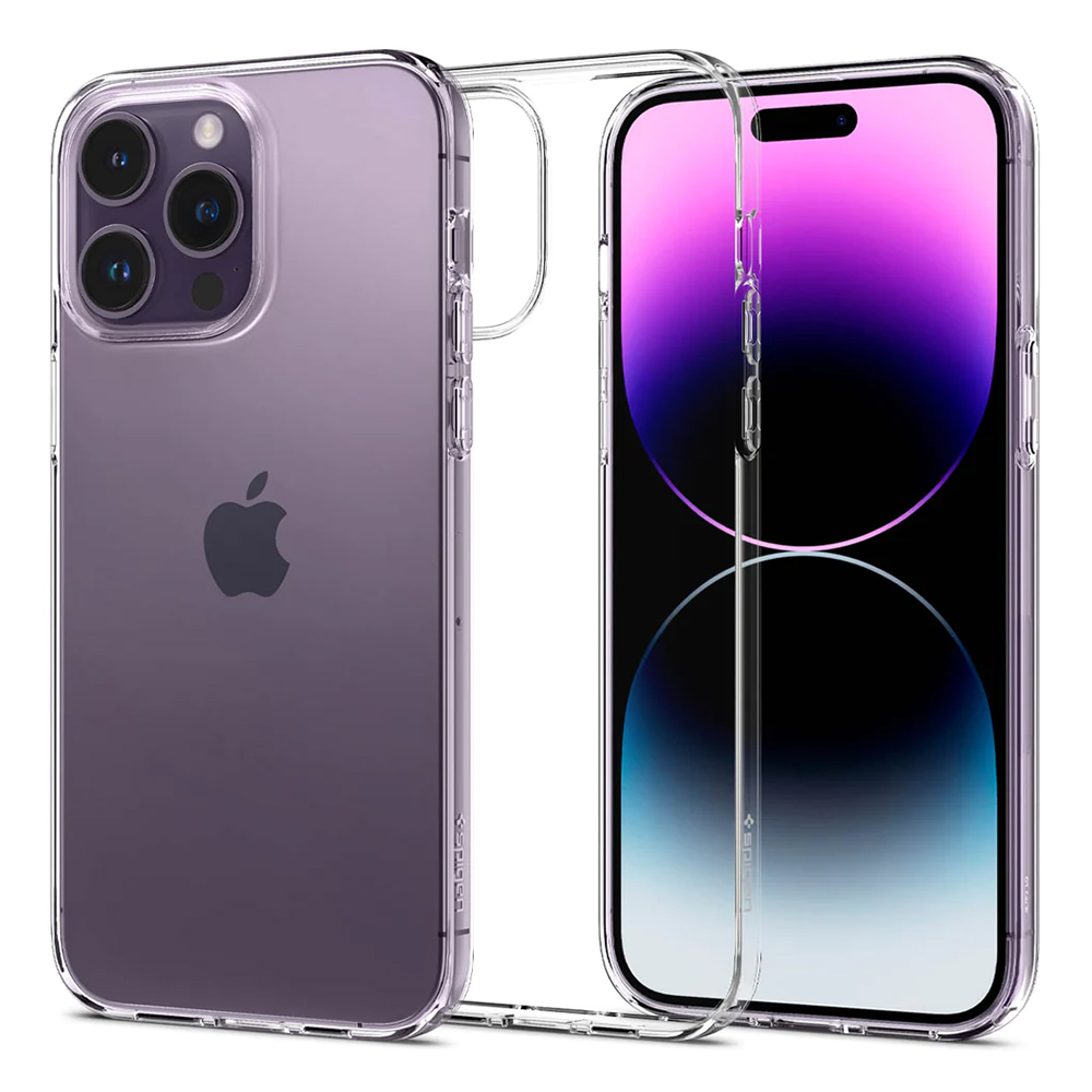 Силиконов калъф Spigen Liquid Crystal за iPhone 14 Pro, ACS04953, 8809811864502, Прозрачен