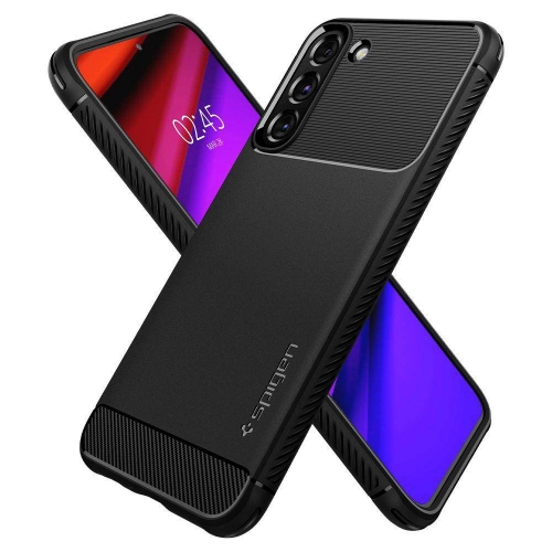 Калъф Spigen Rugger Armor за Samsung Galaxy S22, Матов, ACS03986, 8809811856033, Черен