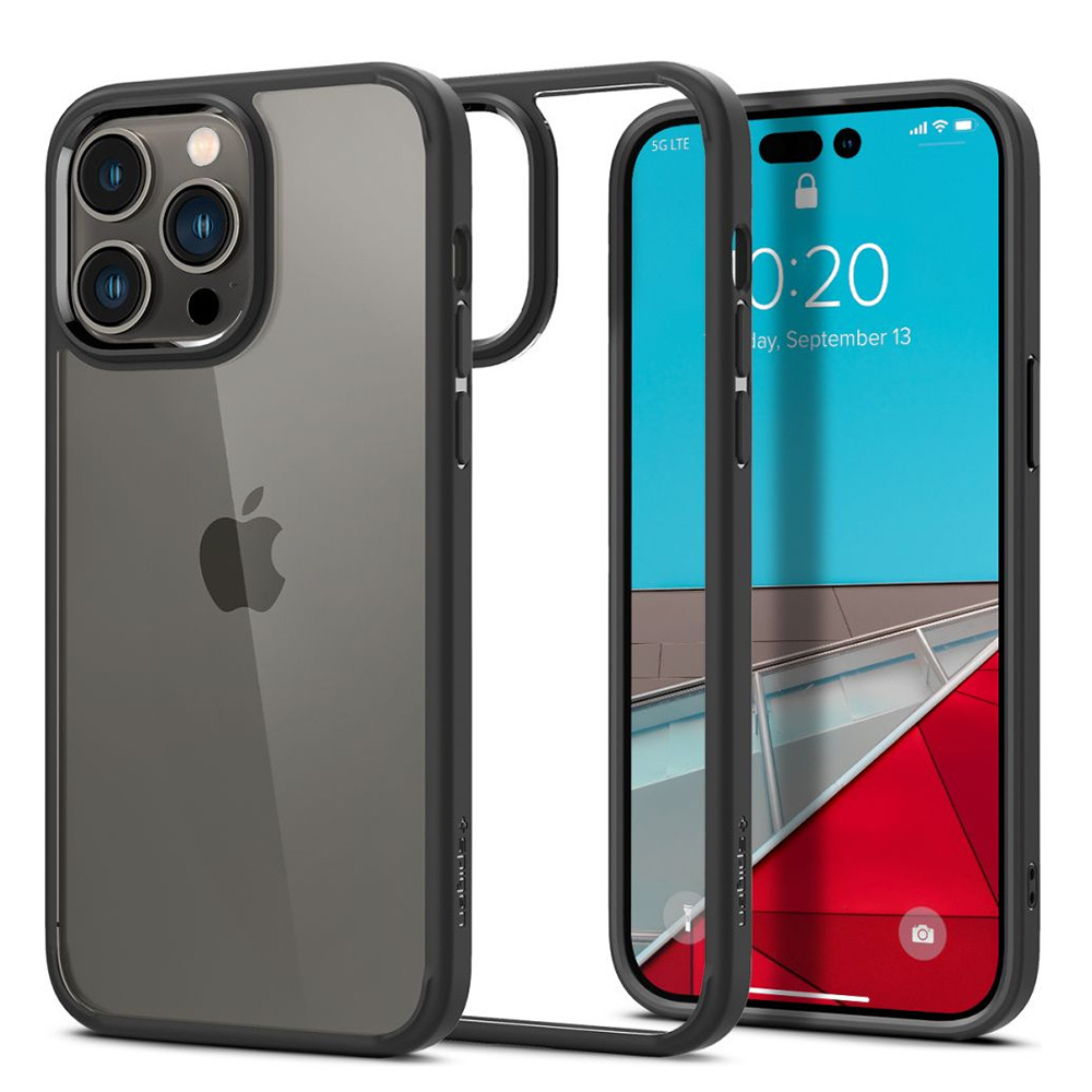 Удароустойчив калъф Spigen Ultra Hybrid за iPhone 14 Pro Max, ACS04817, Matte, Черен